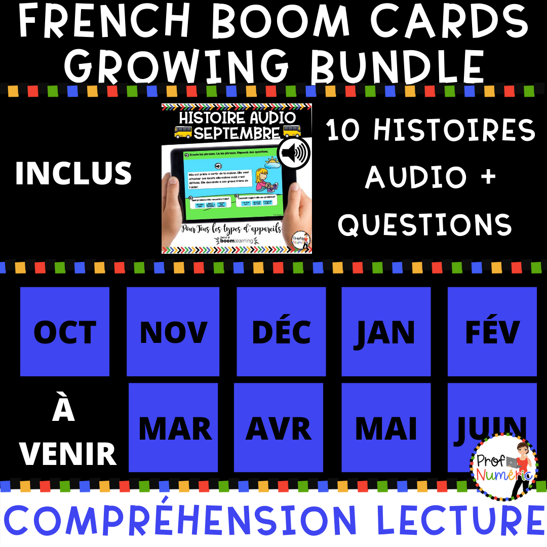 Boom Cards HISTOIRE AUDIO  ENSEMBLE GRANDISSANT R CIT 